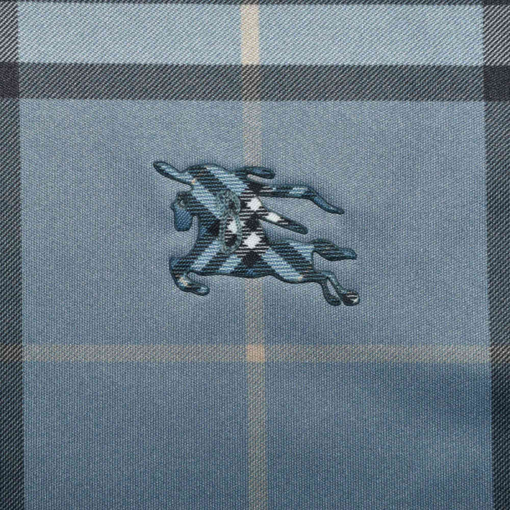 Burberry Blue Embroidered Logo Premium Polo T-shirt-3