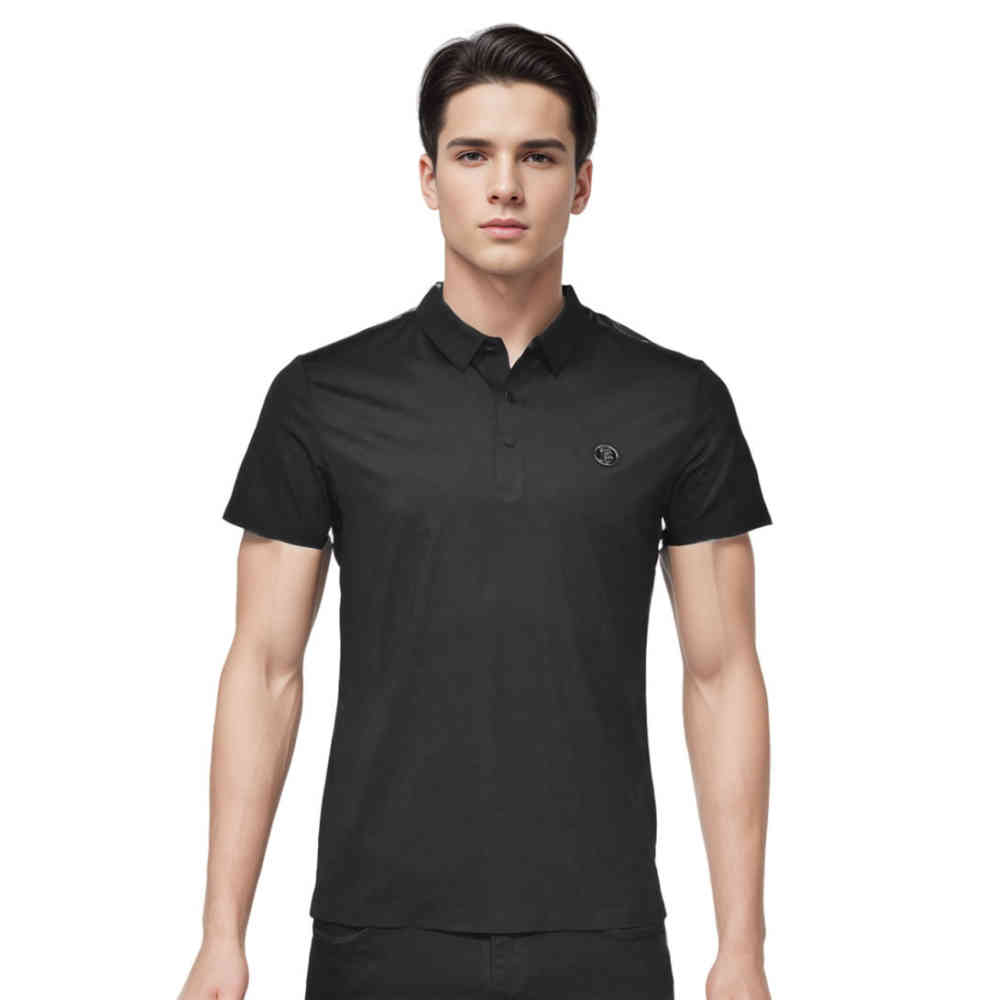 Black Burberry Light Blue Premium Quality Polo Tees