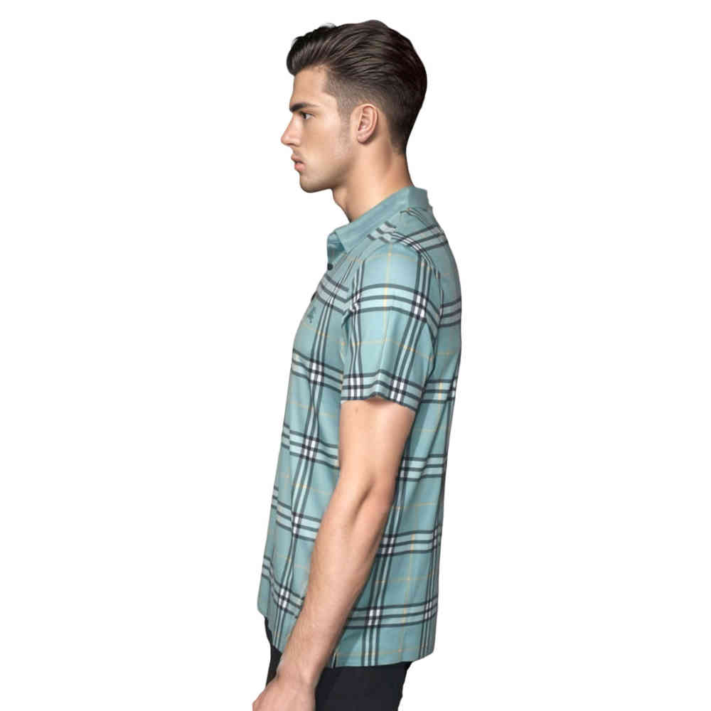 Burberry Green Embroidered Logo Premium Polo T-shirt-2