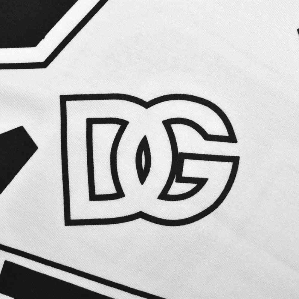 Dolce & Gabbana White Logo Print Premium Quality Tees-3