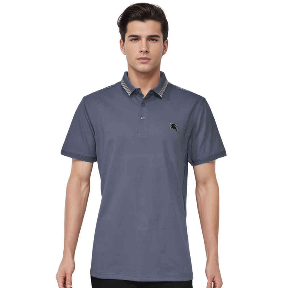 Light Blue Burberry Blue Premium Quality Polo Tees