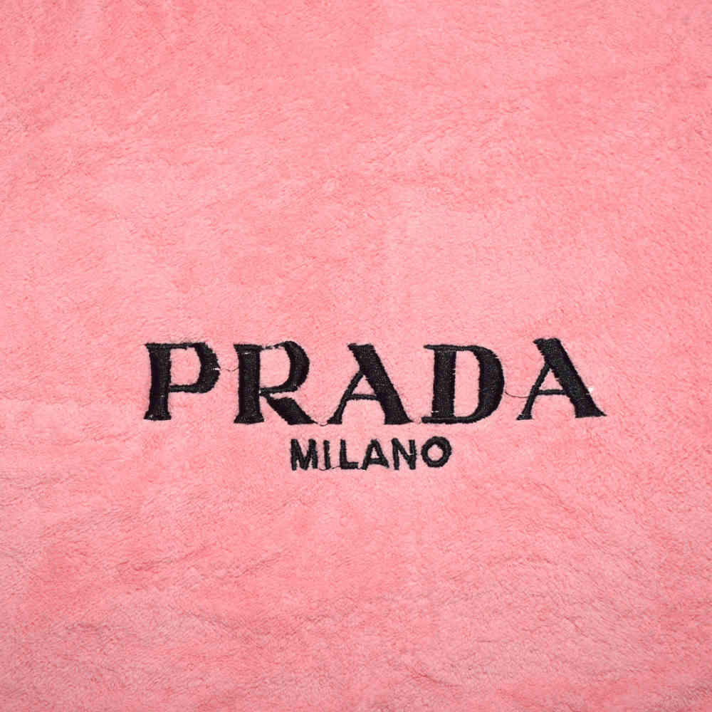 Prada Embroinded Pink Premium Quality Towel - Set of 2-1
