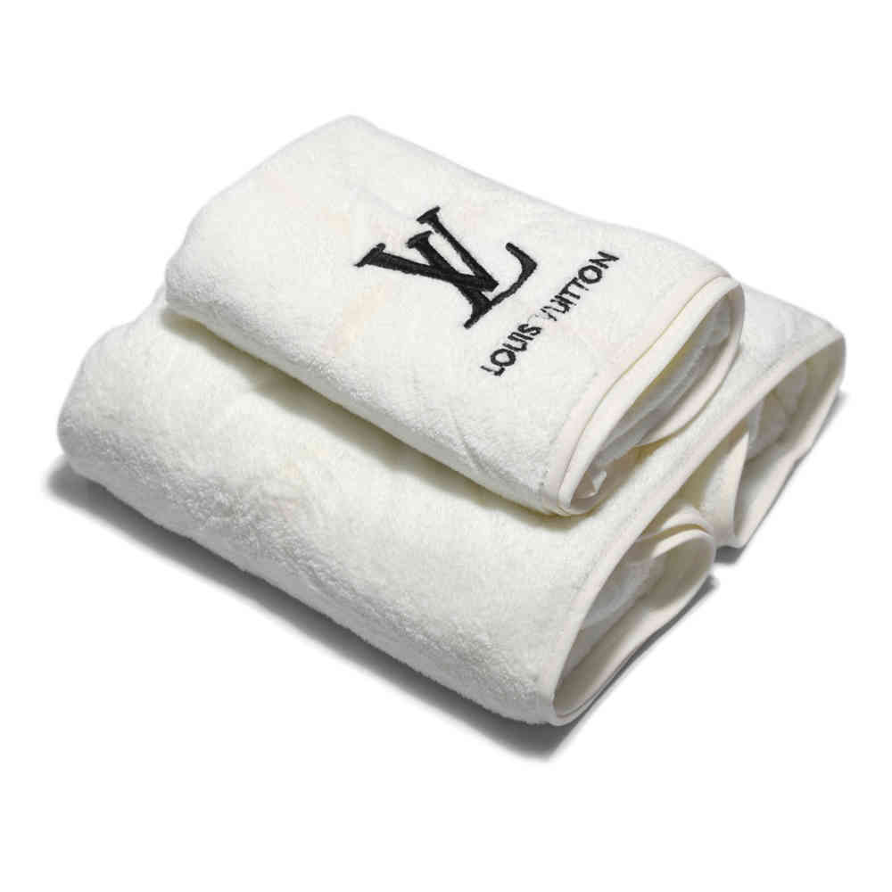 Off White Louis Vuitton Embroidered logo Grey Premium Towel - Set of 2