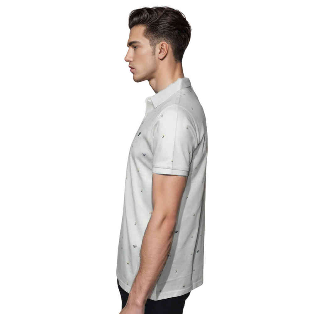 Giorgio Armani White Premium Quality Polo Tees-thumb-2