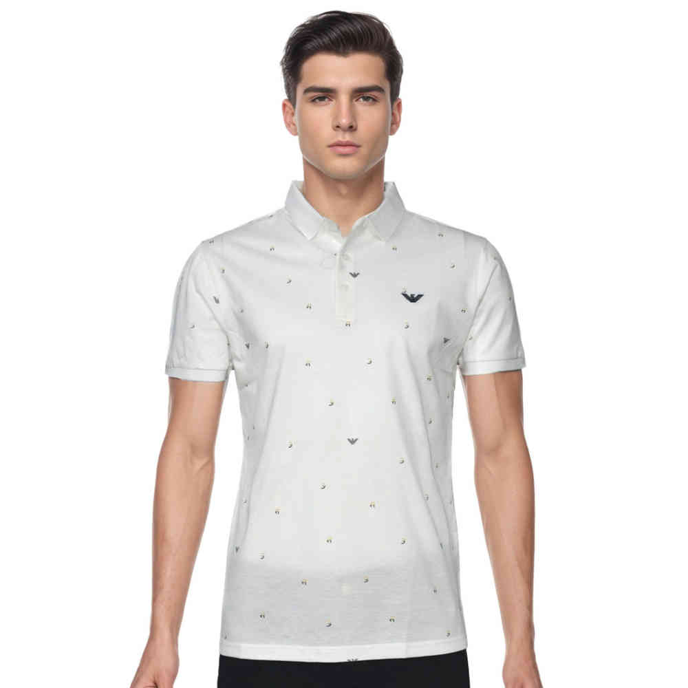 White Giorgio Armani Pink Premium Quality Polo Tees