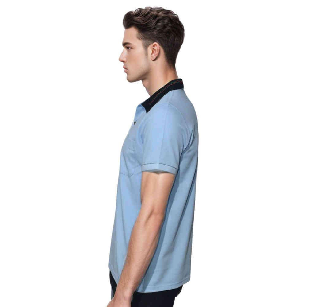 Gucci Sky Blue Premium Quality Polo Men's T-shirt-2