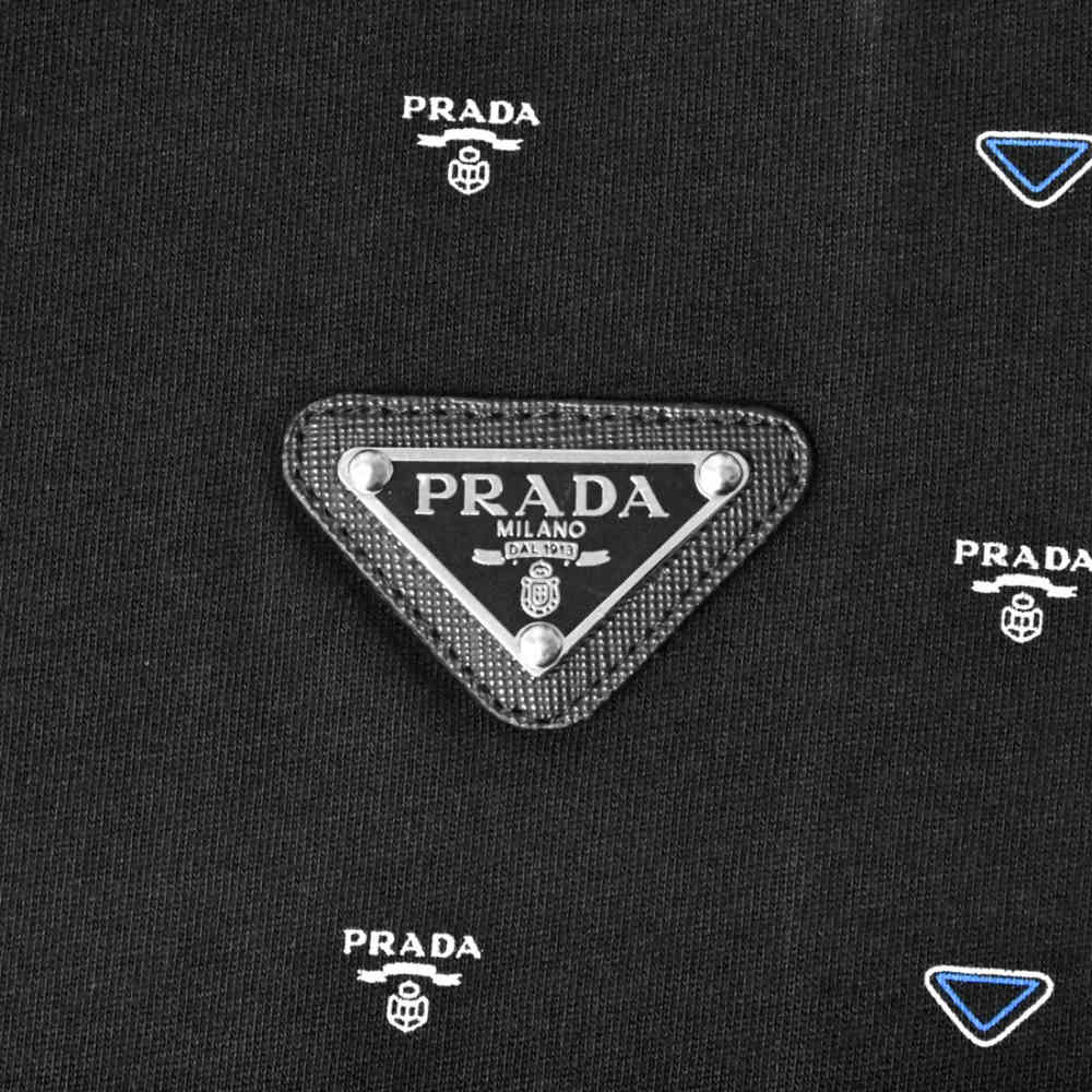 Prada Black Premium Quality Polo Tees-thumb-3