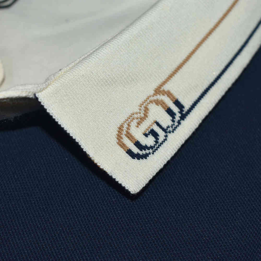 Gucci Cream Monogram Print Premium Polo T-shirts-4