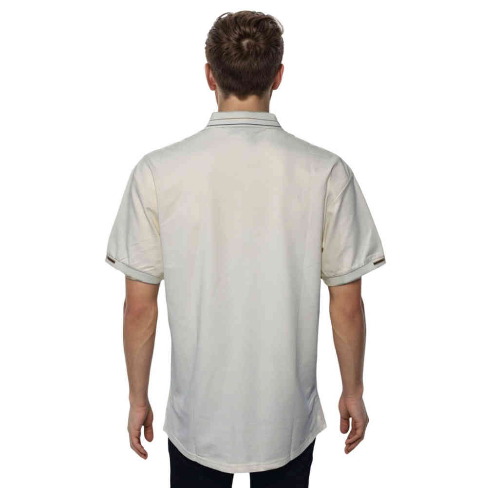 Gucci Cream Monogram Print Premium Polo T-shirts-1