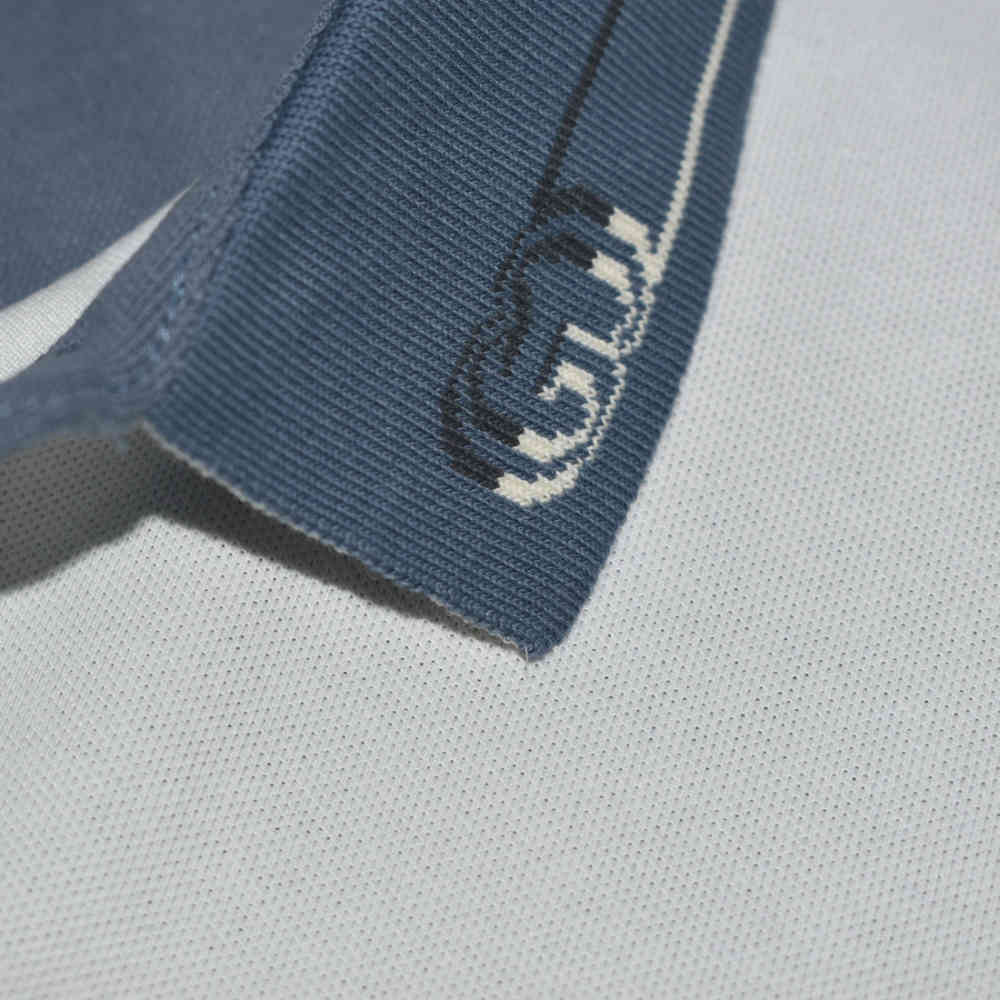 Gucci Blue Monogram Print Premium Polo T-shirts-4