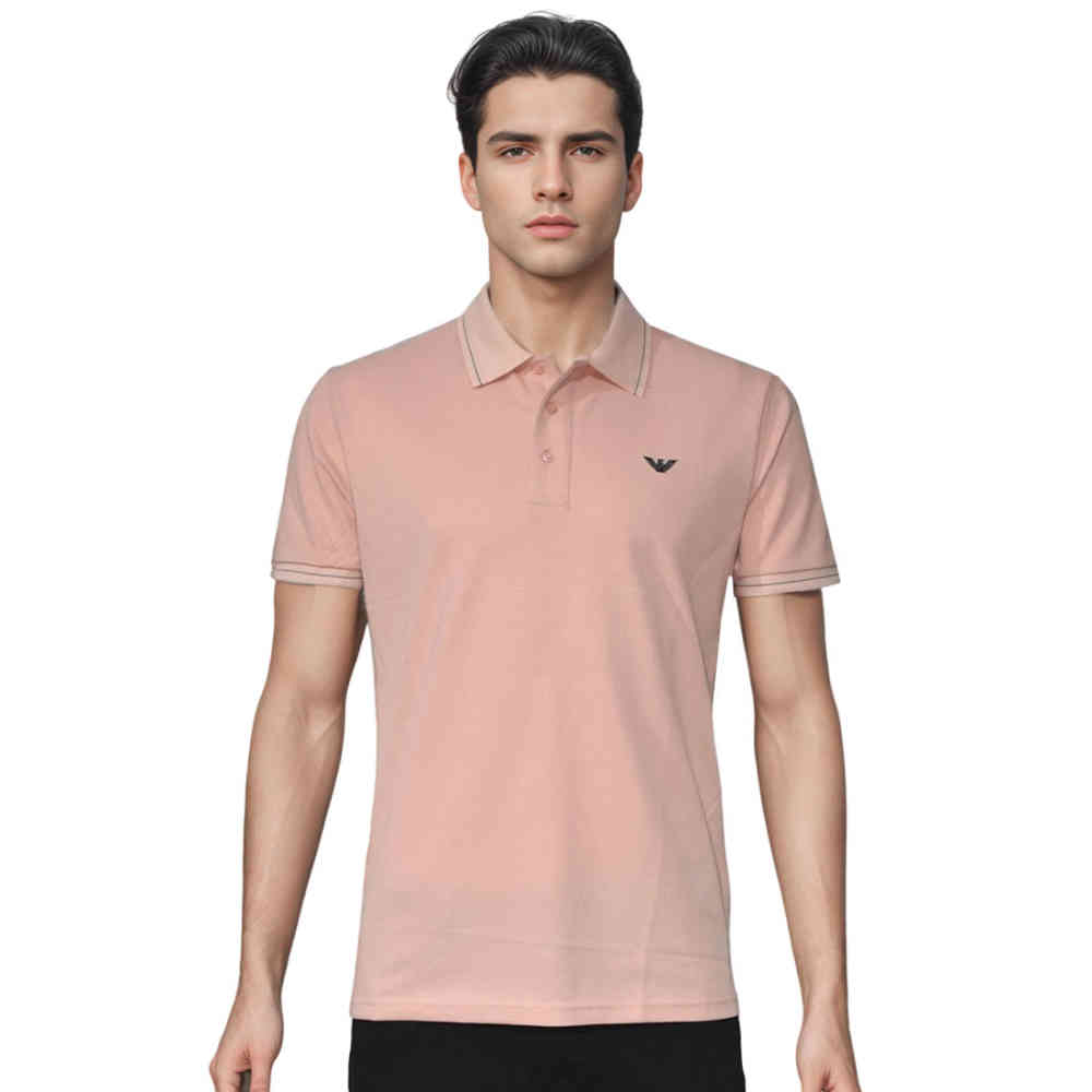 Pink Emporio Armani Black Premium Quality T-shirt