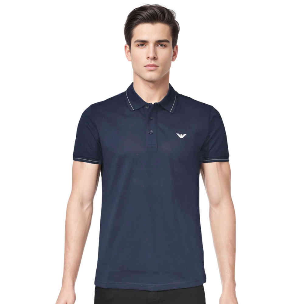 Dark Navy Blue Emporio Armani Black Premium Quality T-shirt