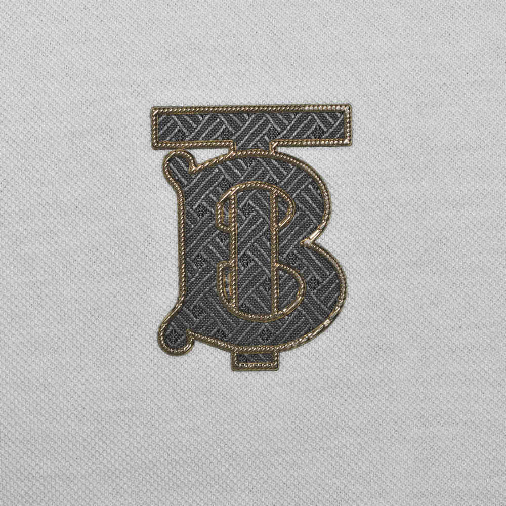 Burberry White Premium Quality Polo Tees-3