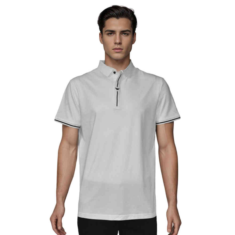 White Emporio Armani Black Premium Quality Polo T-shirt