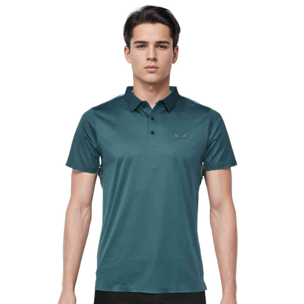 Dark Green Fendi Grey Premium Quality Polo Tees