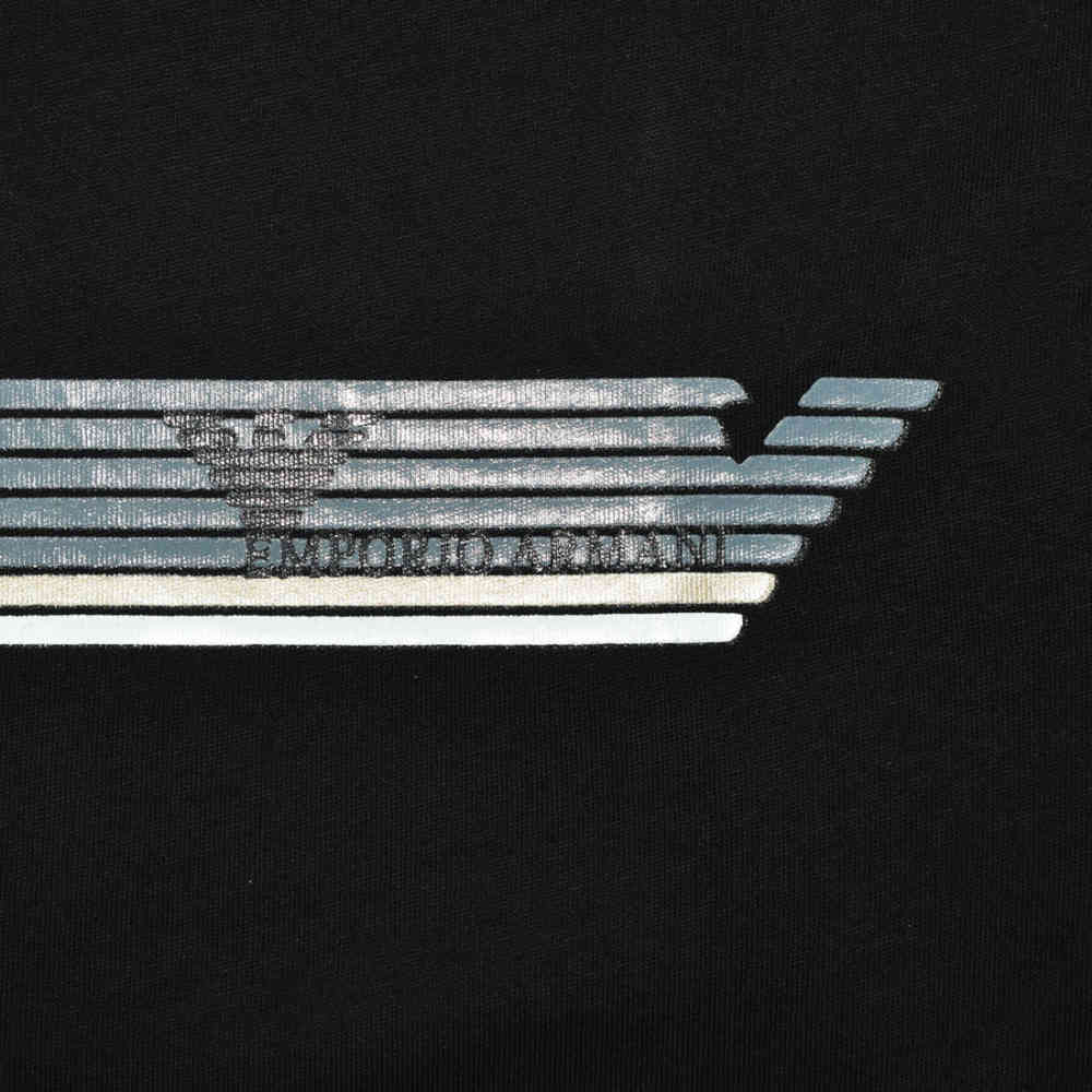 Emporio Armani logo Print Black Premium T-shirt-thumb-3