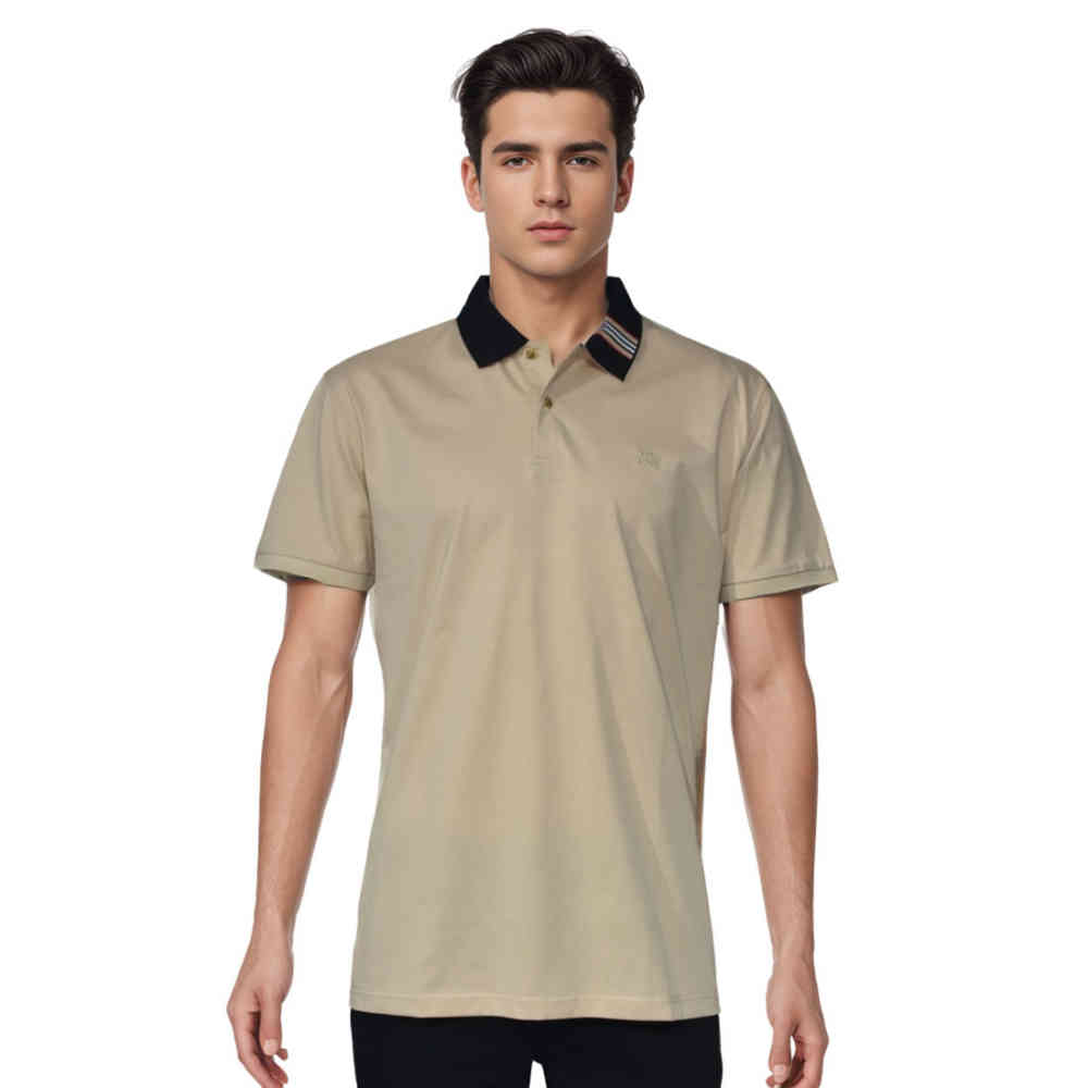 Brown Burberry Embroidered logo White Premium T-shirt