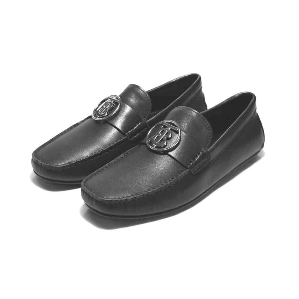 Black Burberry Brown Premium Quality Loafers