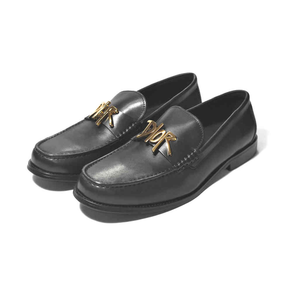 Black & Golden Dior Black Premium Quality Loafers