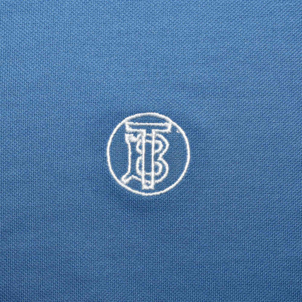 Burberry Blue Premium Quality Polo Cotton T-shirt-3