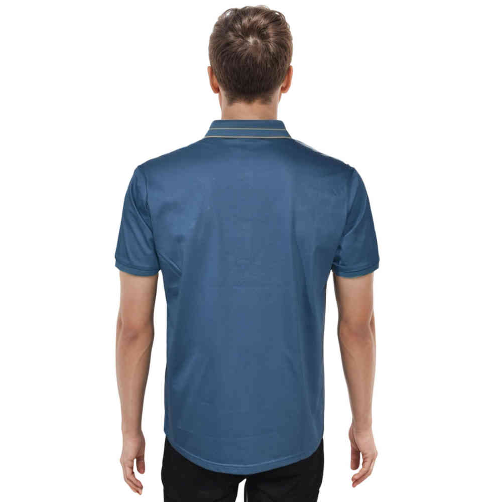 Burberry Blue Premium Luxury Polo T-shirt-1