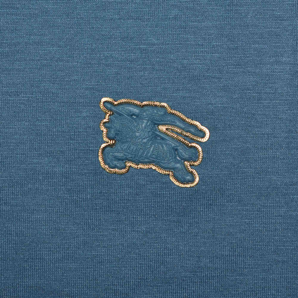 Burberry Blue Premium Luxury Polo T-shirt-3