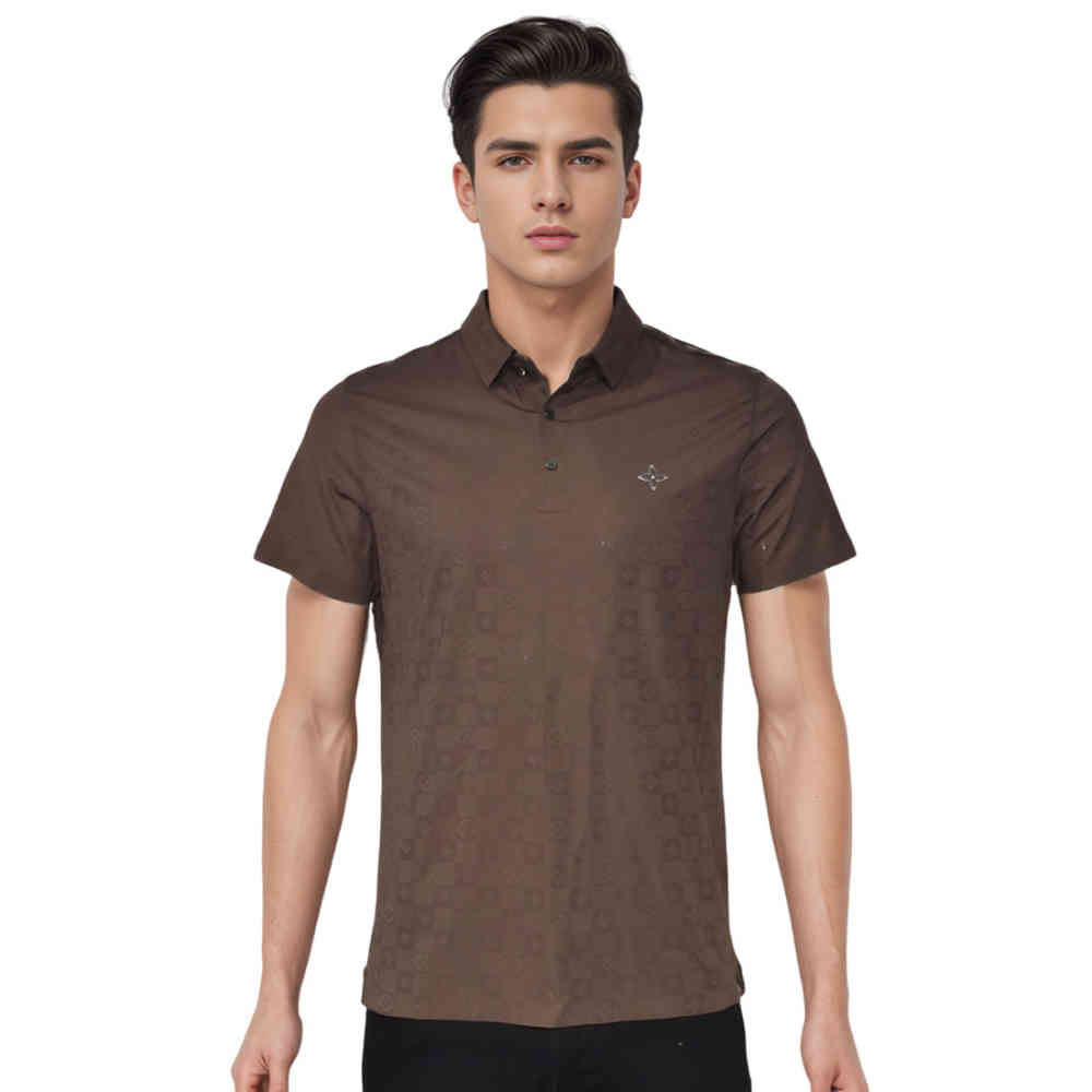 Brown Louis Vuitton Monogram White Premium T-shirt