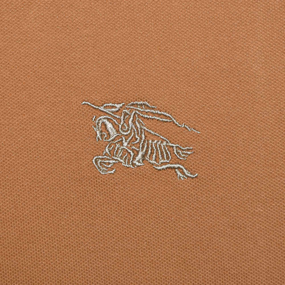 Burberry Embroidered logo Brown Luxury T-shirt-3