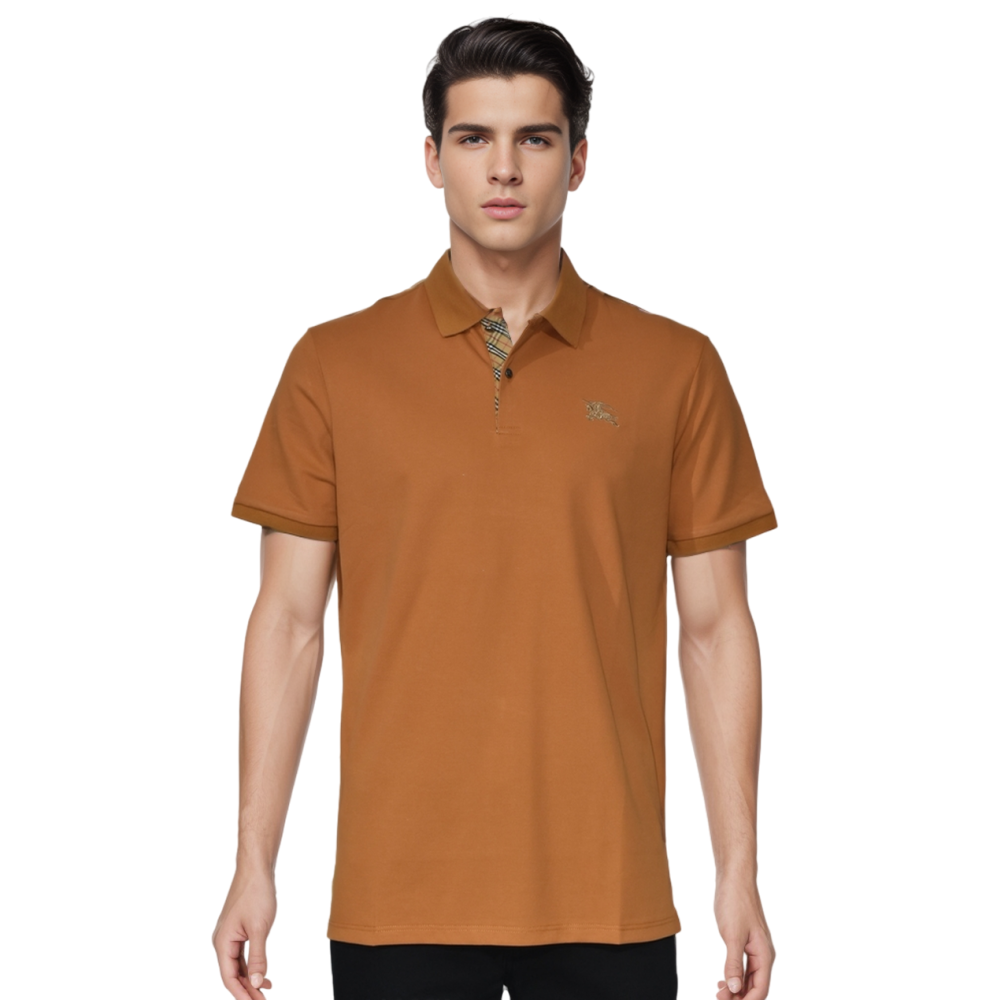 Brown Burberry Embroidered logo Green Premium T-shirt