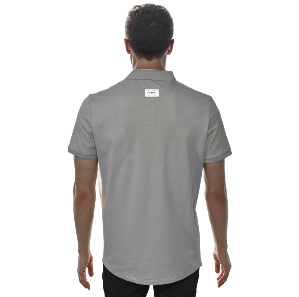 Burberry Embroidered logo Grey Premium T-shirt-thumb-1