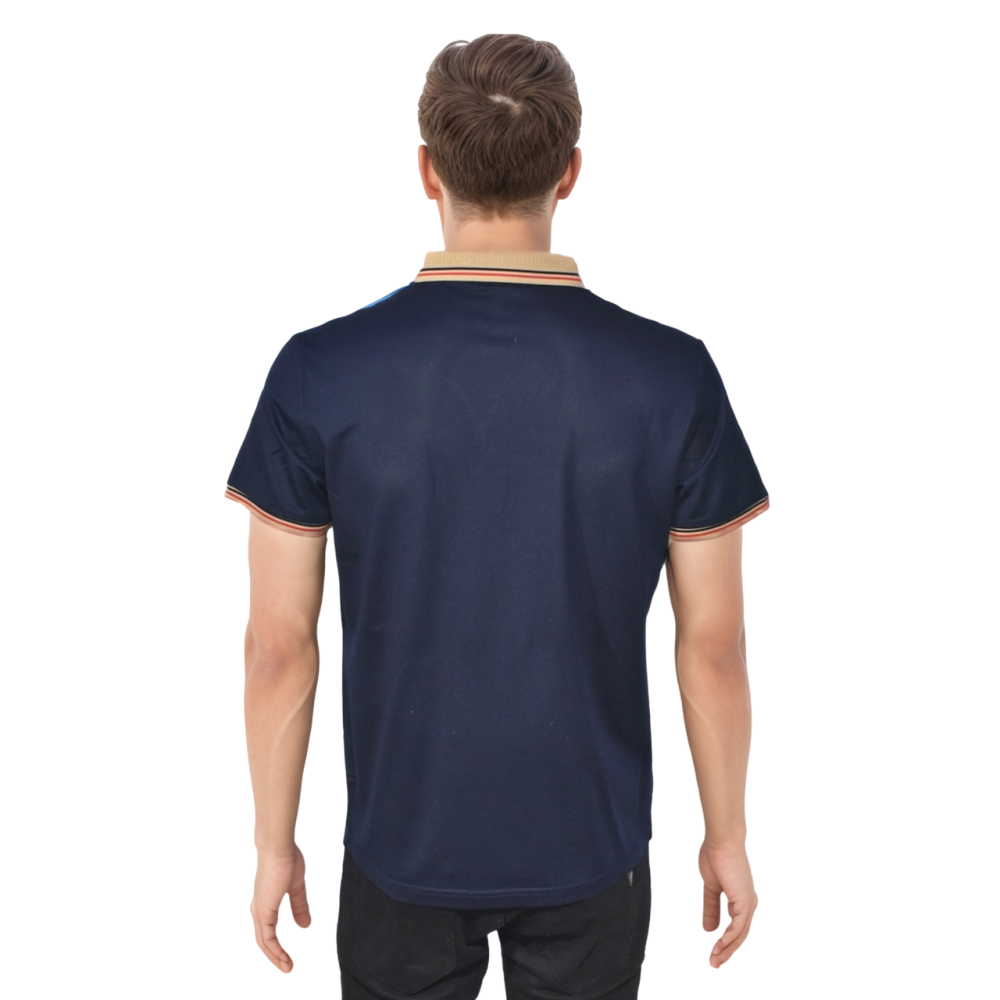 Burberry Blue Premium Quality Polo T-shirt-1
