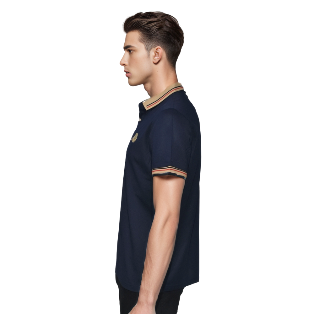 Burberry Blue Premium Quality Polo T-shirt-2