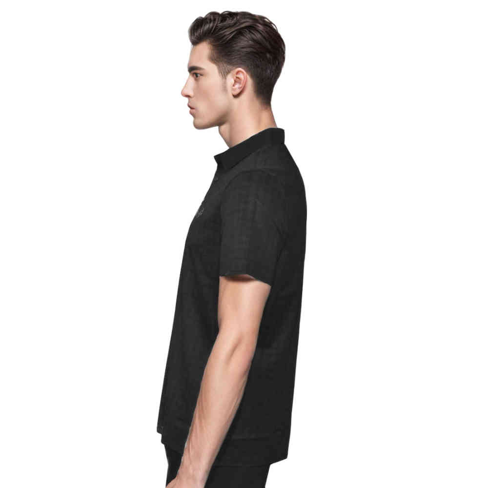 Louis Vuitton Monogram Black Premium Polo T-shirt-2
