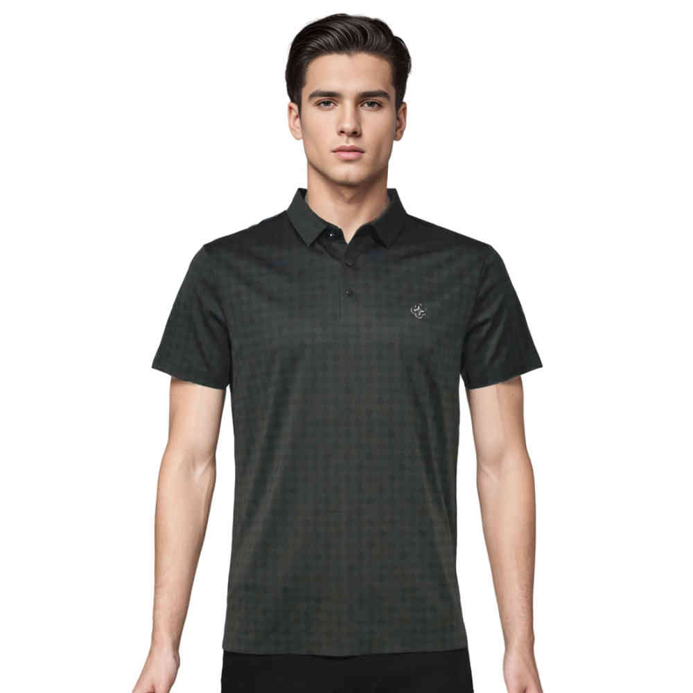 Green Louis Vuitton Monogram Black Premium Polo T-shirt