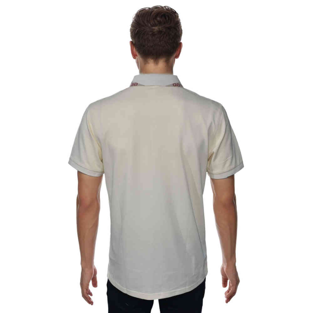 Gucci Embroidered Cream Premium Polo T-shirt-1
