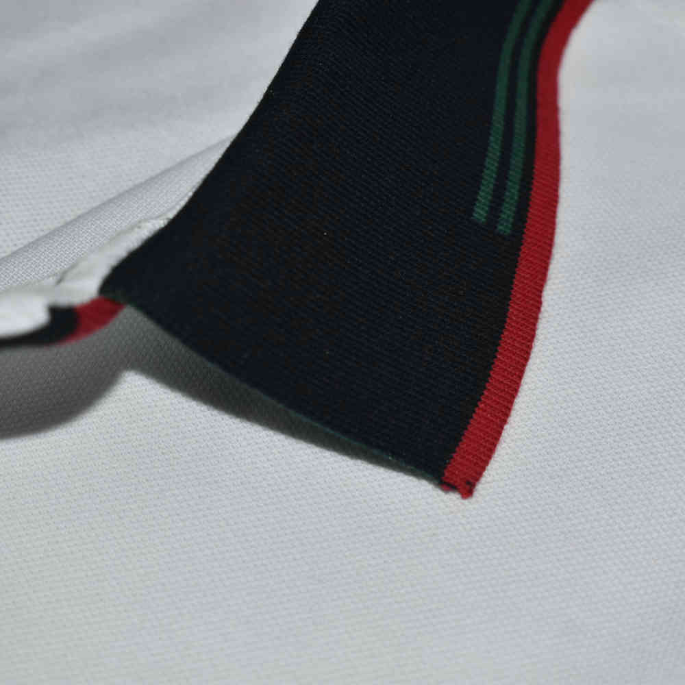 Gucci Embroidered logo White Cotton Polo T-shirt-5