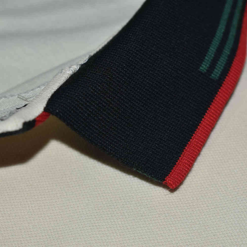 Gucci Embroidered logo Cream Cotton Polo T-shirt-4