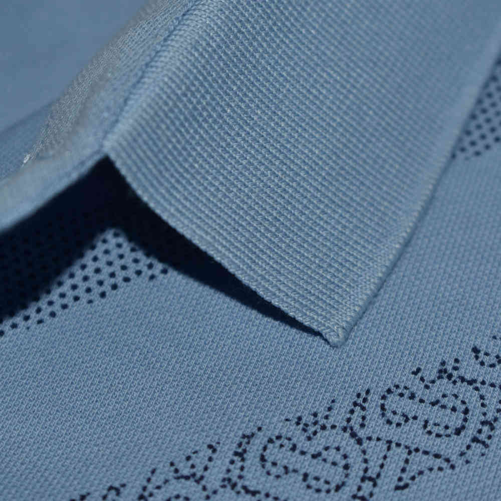 Burberry Printed Navy Blue Premium Luxury Polo T-shirt-thumb-4