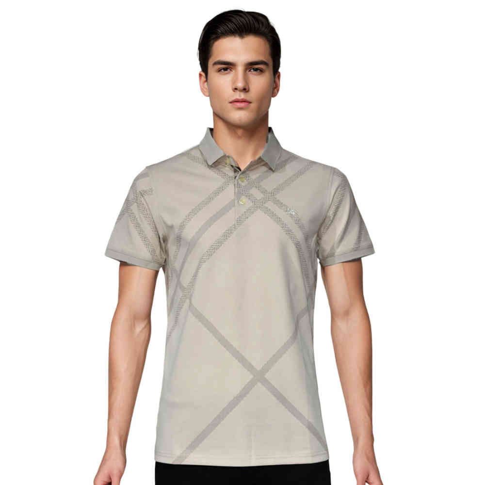 Brown Burberry Printed White Premium Luxury Polo T-shirt