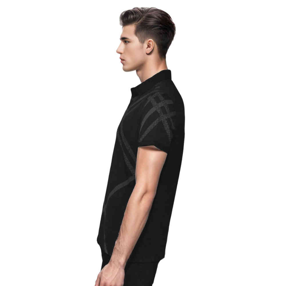 Burberry Printed Black Premium Luxury Polo T-shirt-thumb-2