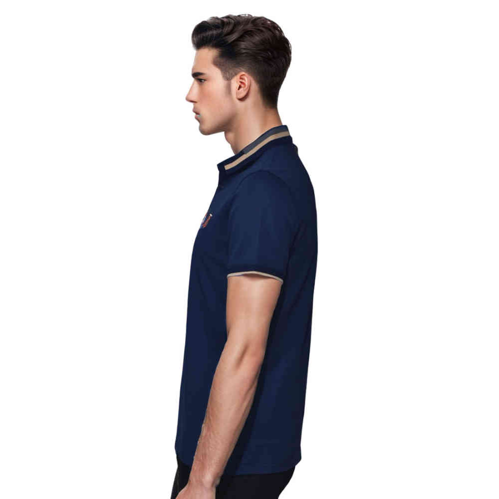 Burberry TB Embroidered Blue Premium Luxury T-shirt-2