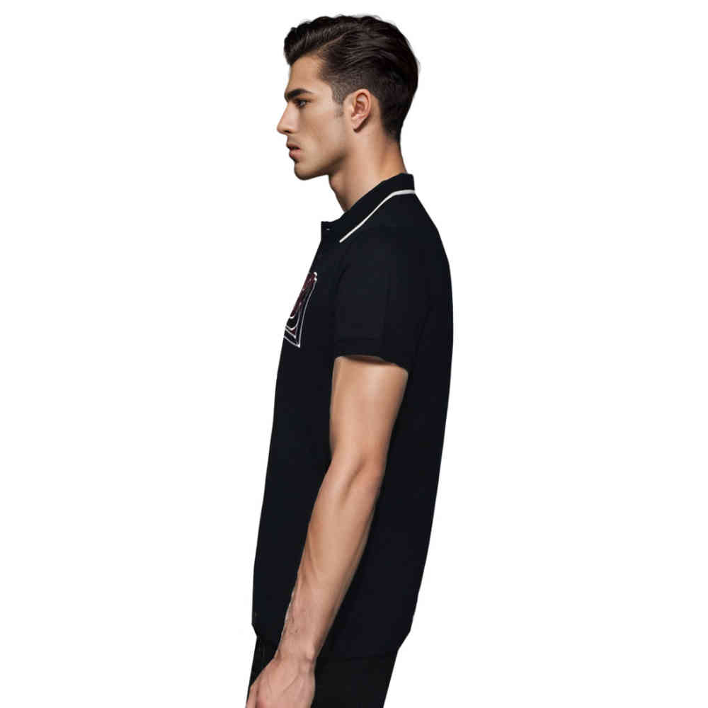 Burberry Letter Graphic Black Cotton Pique T-shirt-2