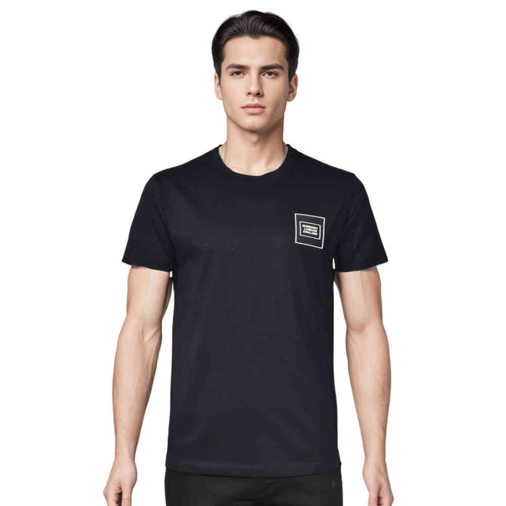 Black Burberry Patch Purple Premium Quality T-shirt