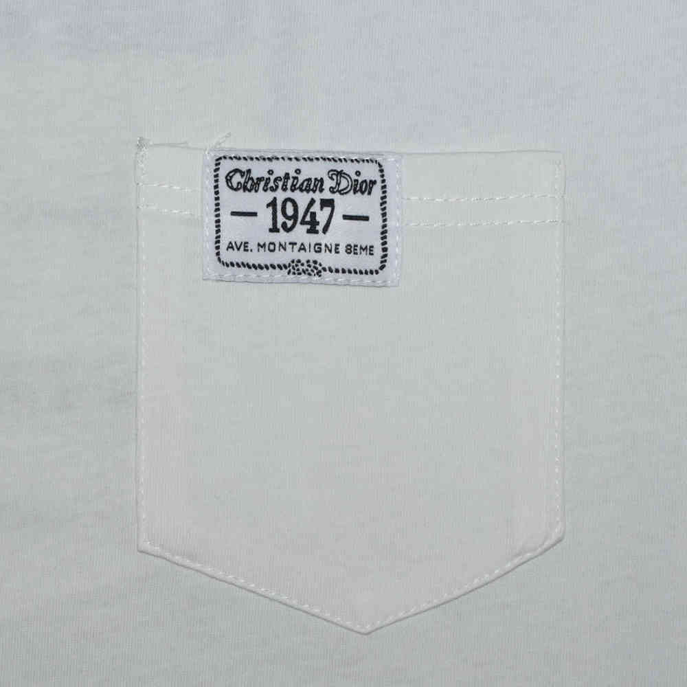 Dior Pocket Patch White Premium Cotton T-shirt-3