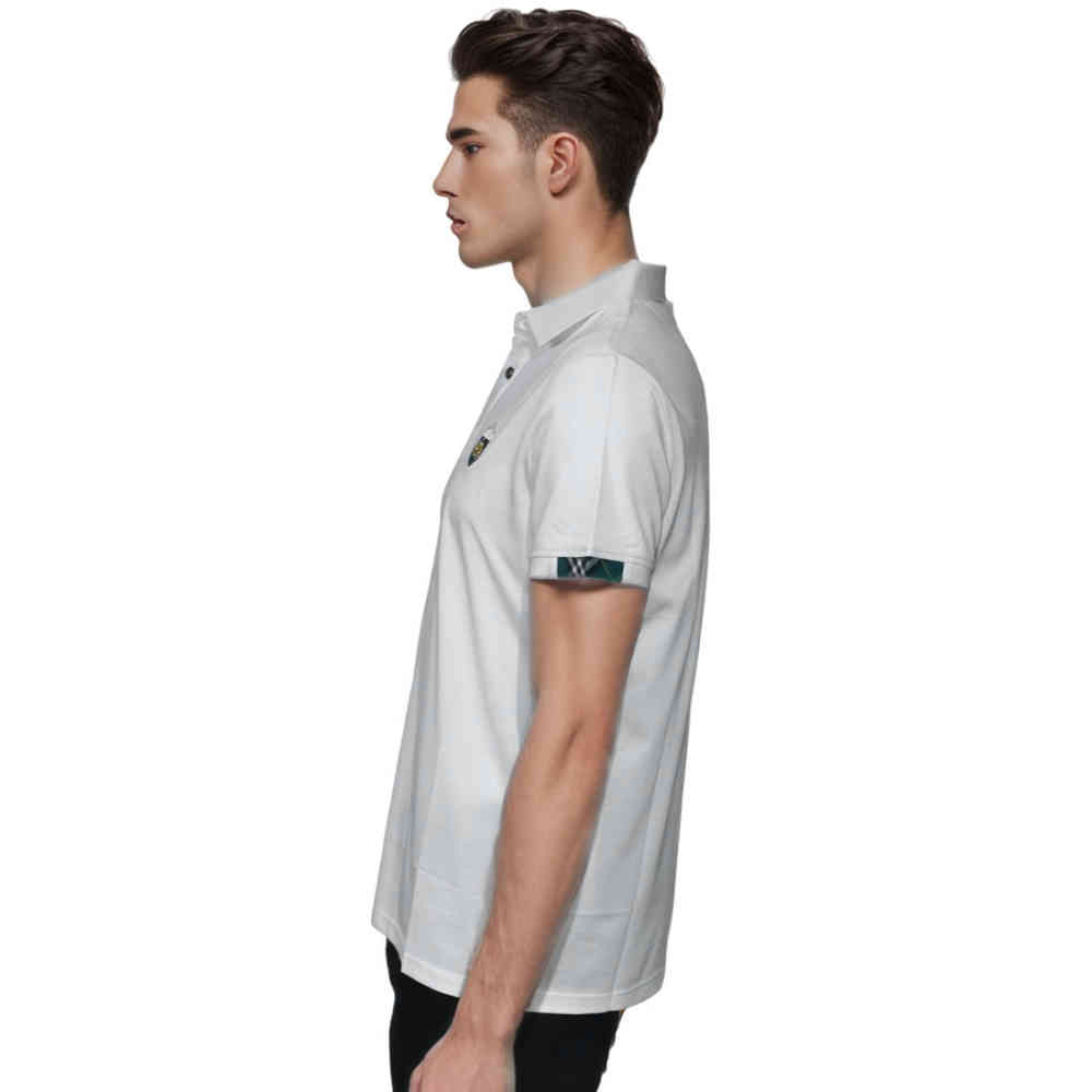 Burberry White Premium Luxury Polo T-shirt-thumb-2