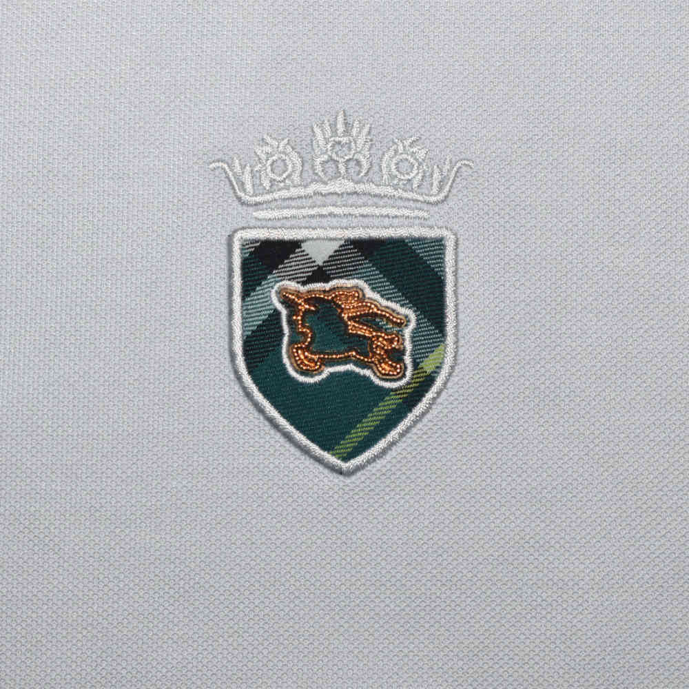 Burberry White Premium Luxury Polo T-shirt-thumb-3