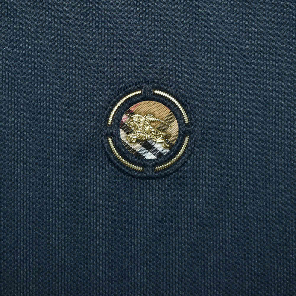 Burberry Embossed logo Navy Blue Premium T-shirt-3