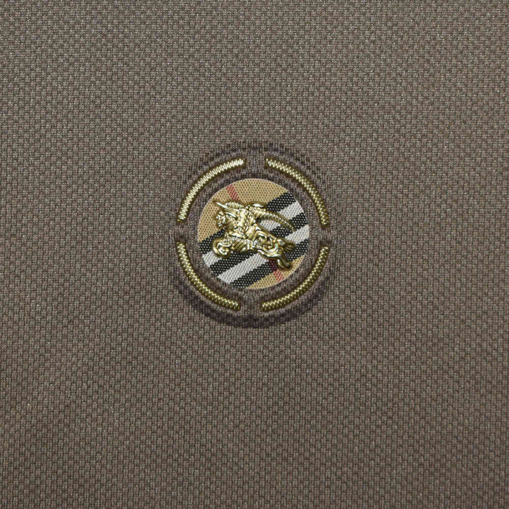 Burberry Embossed logo Brown Premium T-shirt-3