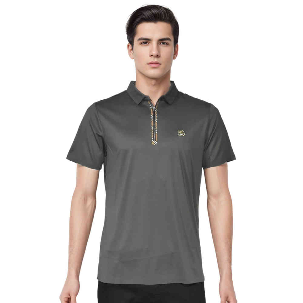 Green Burberry Embossed logo Navy Blue Premium T-shirt