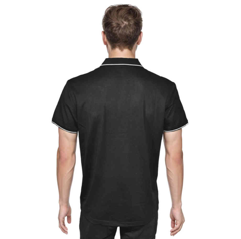 Giorgio Armani Embroidered logo Black Polo T-shirt-1